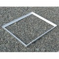 Cadre acier galva avec pattes de scellement sur mesure pour caillebotis en cornière section 45 x 45 x 4.5 mm 0