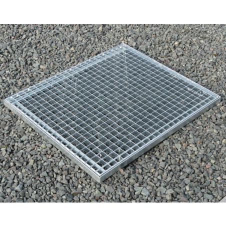 Cadre acier galva sur mesure pour caillebotis en cornière section 35 x 35 x 3 mm