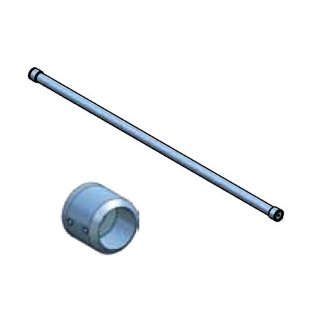 Barre d'appui de fenêtre ronde en inox brossé diamètre 42,4 mm