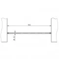 Barre d'appui de fenêtre ronde en inox brossé diamètre 42,4 mm 5
