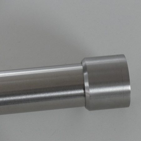 Barre d'appui de fenêtre ronde en inox brossé diamètre 33,7 mm
