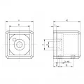 Barre d'appui de fenêtre carrée en inox brossé section 30 x 30 mm 2