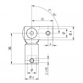 Raccord de lisses diamètre 10 mm orientable de 0 à 90° inox 304 brossé 1