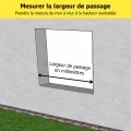 Barre d'appui de fenêtre carrée en inox brossé section 30 x 30 mm 4