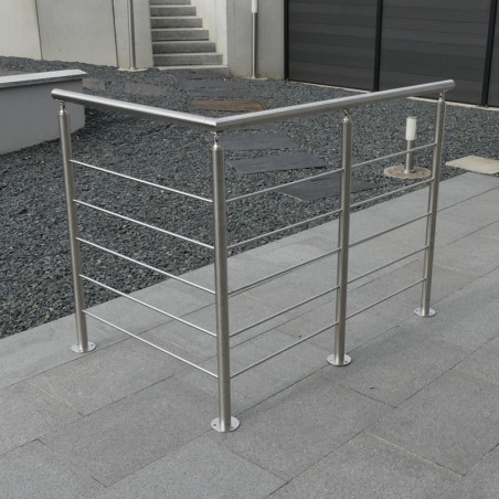 Garde corps inox en kit 5 BARRES : sobriété, transparence, qualité et prix !