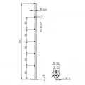 Poteau d'angle à 90° garde corps inox remplissage 5 barres ø 12 mm 1