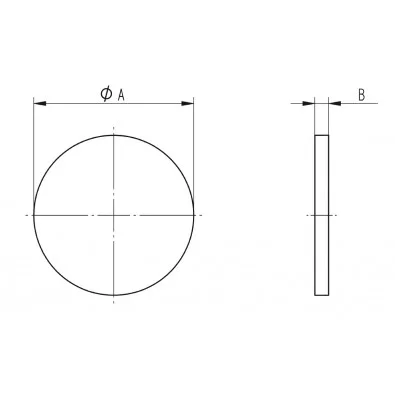 Platine à souder ø 140 mm épaisseur 8 mm en inox 304 brossé 1 face Platine à souder ø 140 mm épaisseur 8 mm en inox 304 brossé 1 face