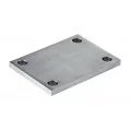 Platine à souder 140 x 140 mm épaisseur 10 mm en inox 304 brossé 1 face 4 trous ø14 mm 0