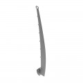 Poteau design contemporain martelé de garde corps acier pont de bateau à l'anglaise 6 lisses 12 mm main courante 26,9 mm 2