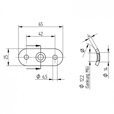 Support de fixation pour main courante ø 42,4 mm en inox 304 brossé. Support de fixation pour main courante ø 42,4 mm en inox 304 brossé.