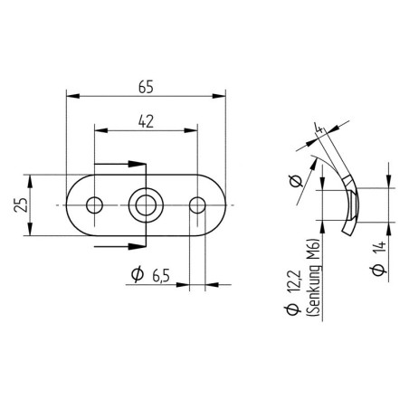 Support de fixation pour main courante  ø 48,3 mm en inox 304 brossé.