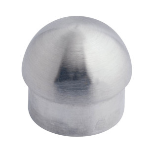 Bouchon demi sphère pour tube rond inox 43 mm 316 poli miroir, à coller