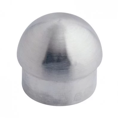 Bouchon demi sphère pour tube rond inox 43 mm 316 poli miroir, à coller