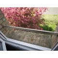 Barre d'appui de fenêtre ronde en inox brossé diamètre 33,7 mm 2