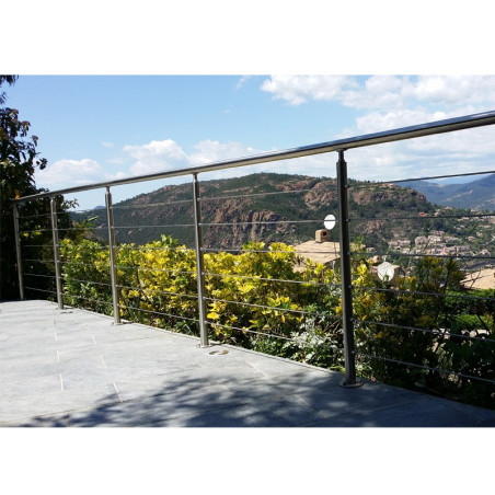 Garde corps à câbles en inox en kit à la française : terrasse, balcon, mezzanine