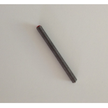 Terminaison filetée M6 pas à droite avec double filet, longueur 65 mm,  en inox 316
