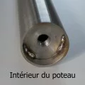 Poteau garde corps 5 barres pose traversante et support main courante 4