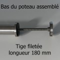 Poteau inox de garde corps fixation à travers les marches diam 42,4 mm 5