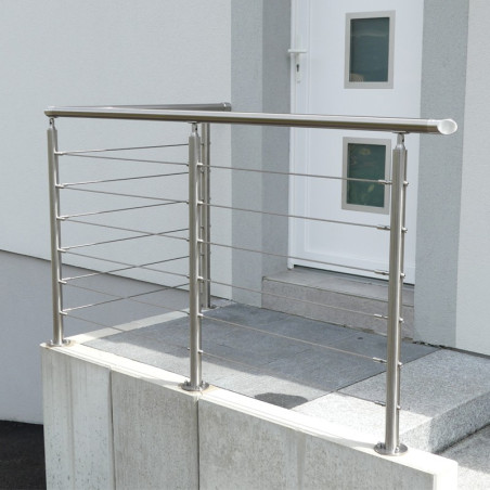 Barrière à câbles en inox en kit à la française : terrasse, balcon, mezzanine