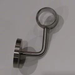 Support mural de main courante ø 42,4 mmavec bague et cache platine ajusté inox 304 brossé