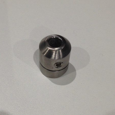 Serre câble de finition de poteau intermédiaire à enfiler sur câble de diamètre 4 mm en inox 304 brossé