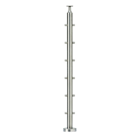 Serre câble de finition de poteau intermédiaire à enfiler sur câble de diamètre 4 mm en inox 304 brossé