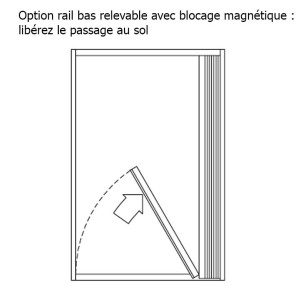 Option rail inférieur relevable avec blocage magnétique