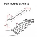 Main courante escalier ERP PMR en inox, en kit 1