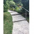 Rampe d'escalier sur poteaux, en kit, en inox 304 brossé 25