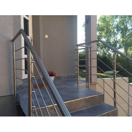 Garde corps inox en kit 5 barres à l'anglaise : rampe escalier, terrasse, balcon, mezzanine
