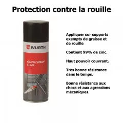 Galva spray clair 99% zinc protection contre la corrosion des aciers - qualité professionnelle - 400 ml