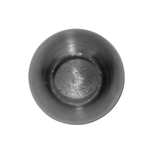Terminaison de lisse, en acier brut ø 25 mm, trou borgne ø 12,2 mm