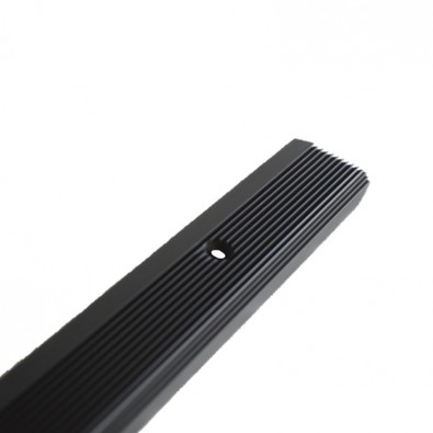 Nez de marche aluminium XL 60 x 24 antidérapant pour escalier longueur 2 mètres, couleur NOIR