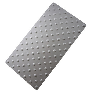 Dalle podotactile SUR MESURE, bande d'éveil à la vigilance en aluminium ALU NATUREL