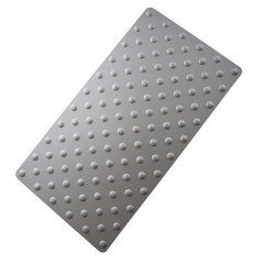Dalle podotactile SUR MESURE, bande d'éveil à la vigilance en aluminium ALU NATUREL