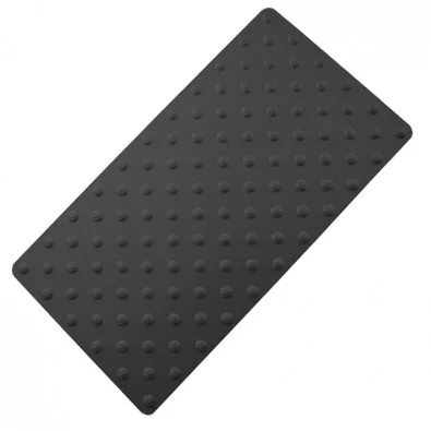 Dalle podotactile SUR MESURE, bande d'éveil à la vigilance en aluminium NOIR