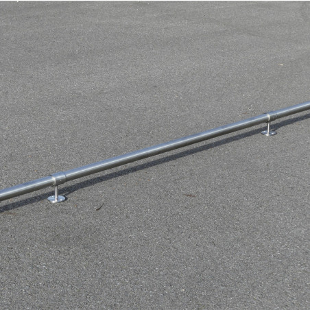 Chasse-roues rampe PMR en inox en kit adaptable toutes configurations