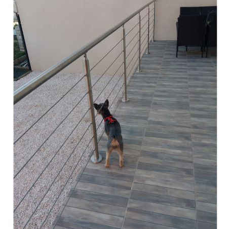 Garde corps à câbles en inox en kit à la française : terrasse, balcon, mezzanine