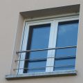 Garde corps de fenêtre en inox brossé diamètre 33,7 mm et 2 lisses 12 mm 2