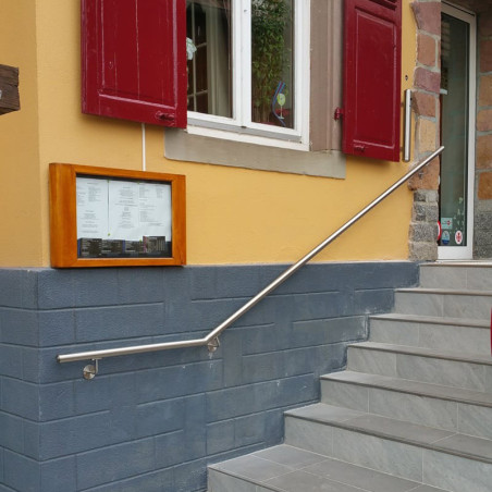 Main courante escalier ERP PMR en inox, en kit