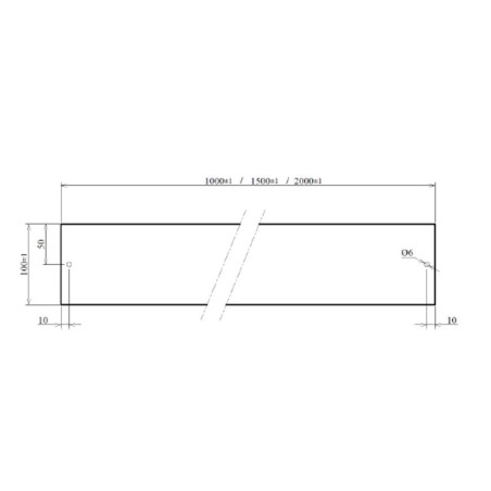 Contremarche en aluminium thermolaqué jaune fonction contremarche contrastée 100 x 1500 mm recoupable