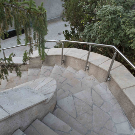 Main courante inox pose latérale sur muret, en kit