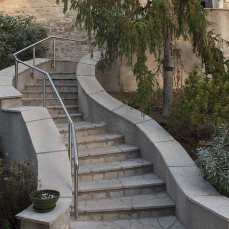 Main courante inox pose latérale sur muret, en kit