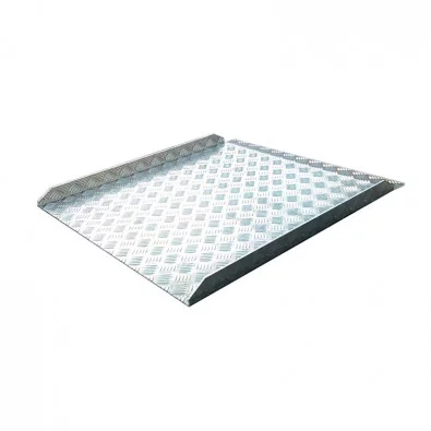 Rampe d'accès ERP PMR amovible longueur 1000 mm en aluminium larmé antidérapant