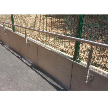 Main courante inox pose latérale sur muret, en kit