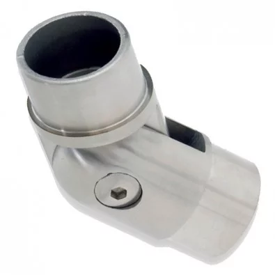Raccord orientable de 90 à 180 degrés en inox 304 brossé diam 33,7 mm