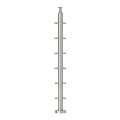 Poteau d'angle à 90° de garde corps inox 6 câbles avec serre câbles 0