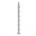 Poteau de départ de garde corps inox 6 câbles avec serre cables 0