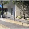 Garde corps inox en kit 4 barres avec poteaux design pour terrasse, escalier, balcon ou mezzanine 16