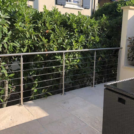Garde corps à câbles en inox en kit à la française : terrasse, balcon, mezzanine
